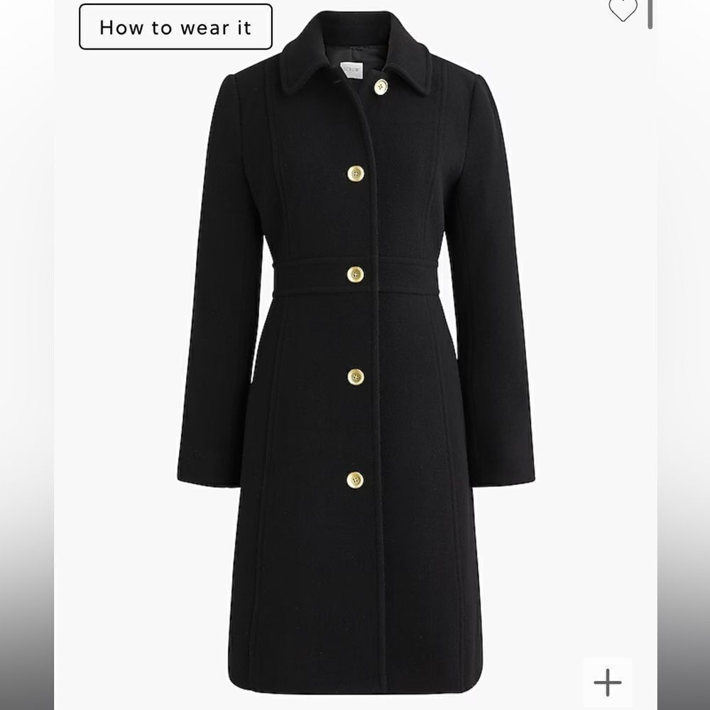Jcrew Wool-blend lady day coat